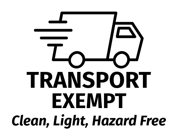 Transport Exempt - Transport it Clean, Light, & Hazard Free